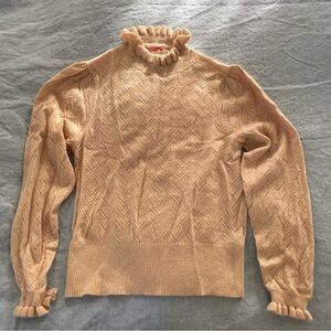 J.Crew cashmere pointelle mockneck - blush - medium